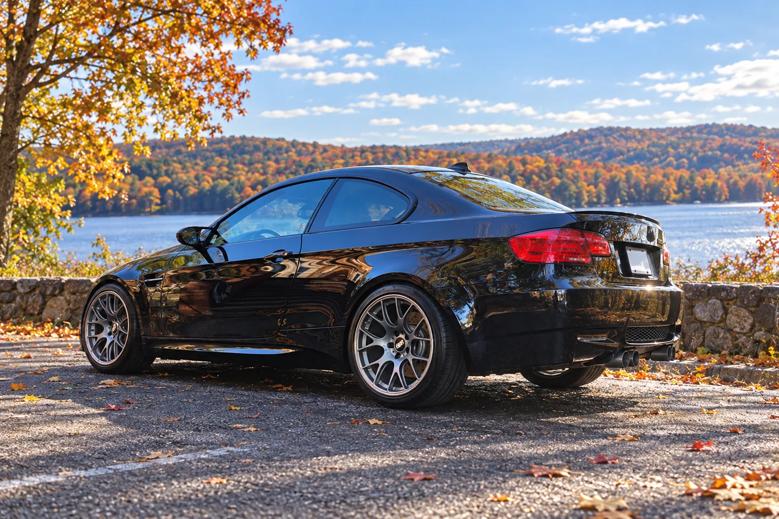 AI-generated view of 2013 BMW M3 Coupe on BBS CH-R
