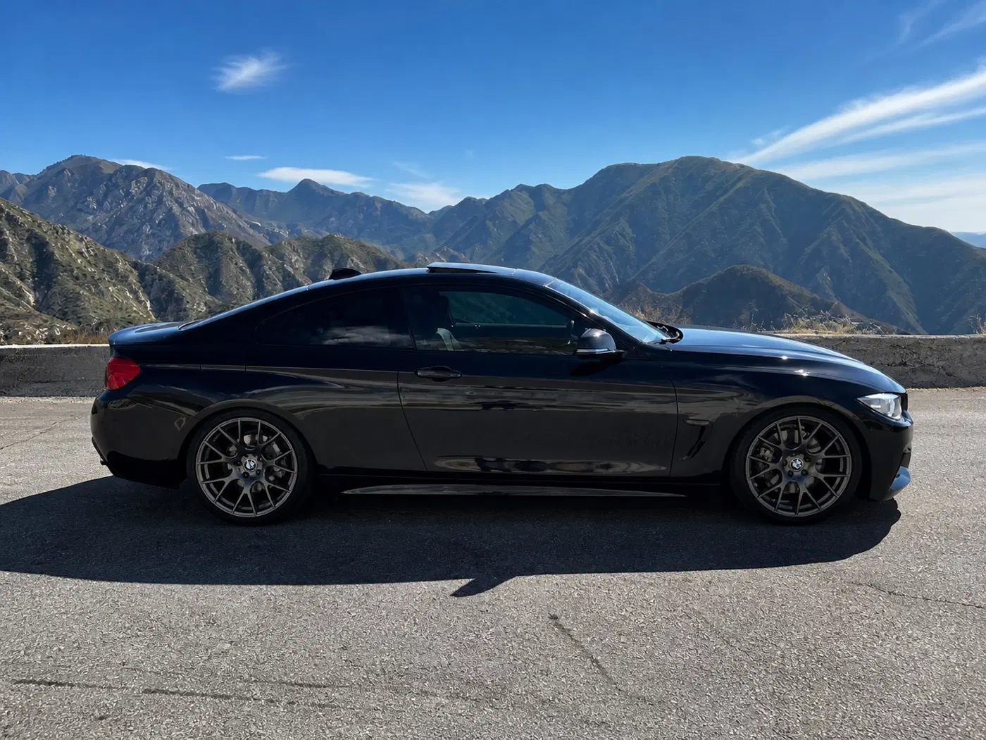 AI-generated view of a 2015 BMW 428i Coupe with VMR N/A wheels