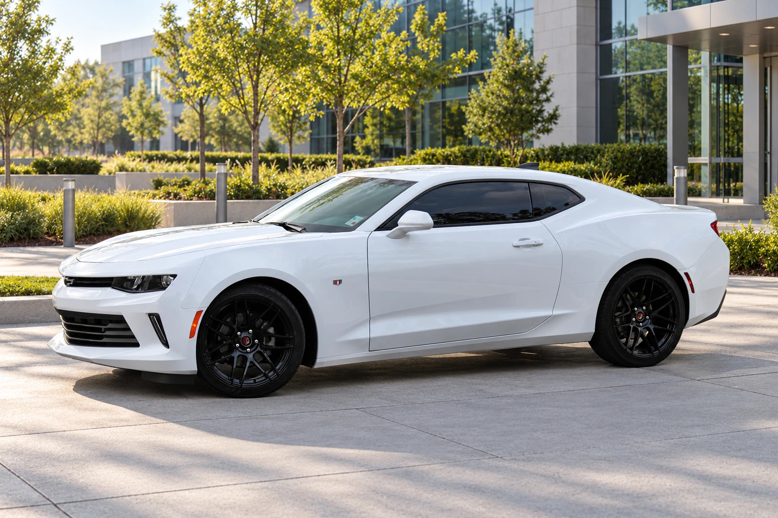 AI-generated view of a 2017 Chevrolet Camaro LT 2.0T with Curva Concepts C-300 wheels