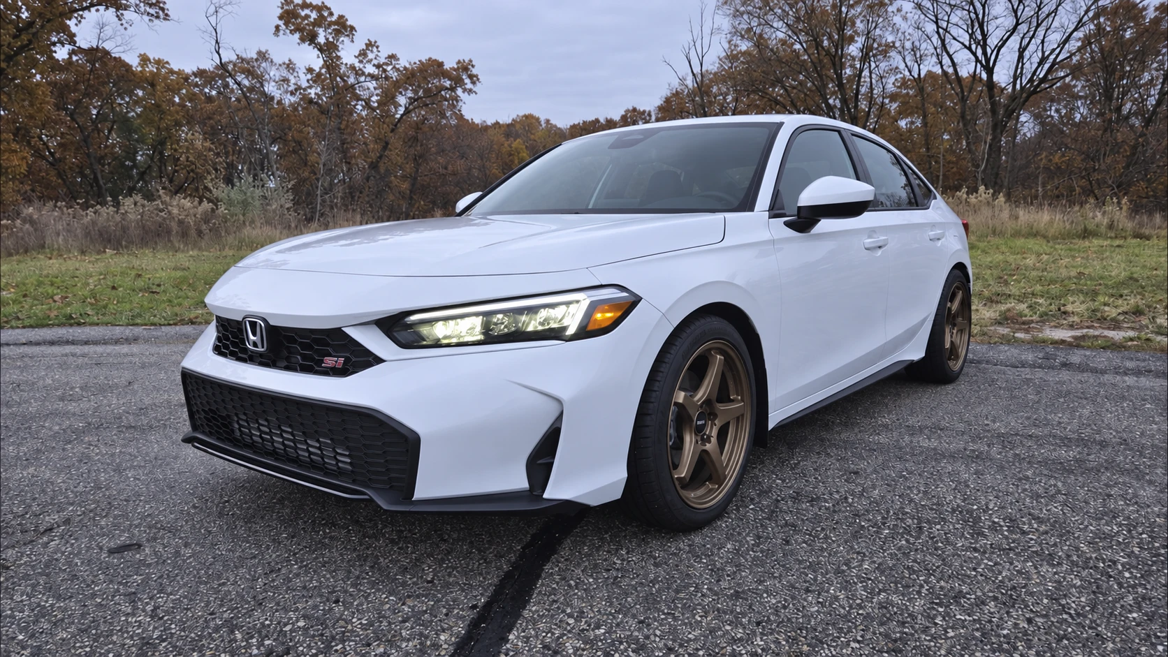 AI-generated view of a 2025 Honda Civic Si with Enkei TS-5 wheels