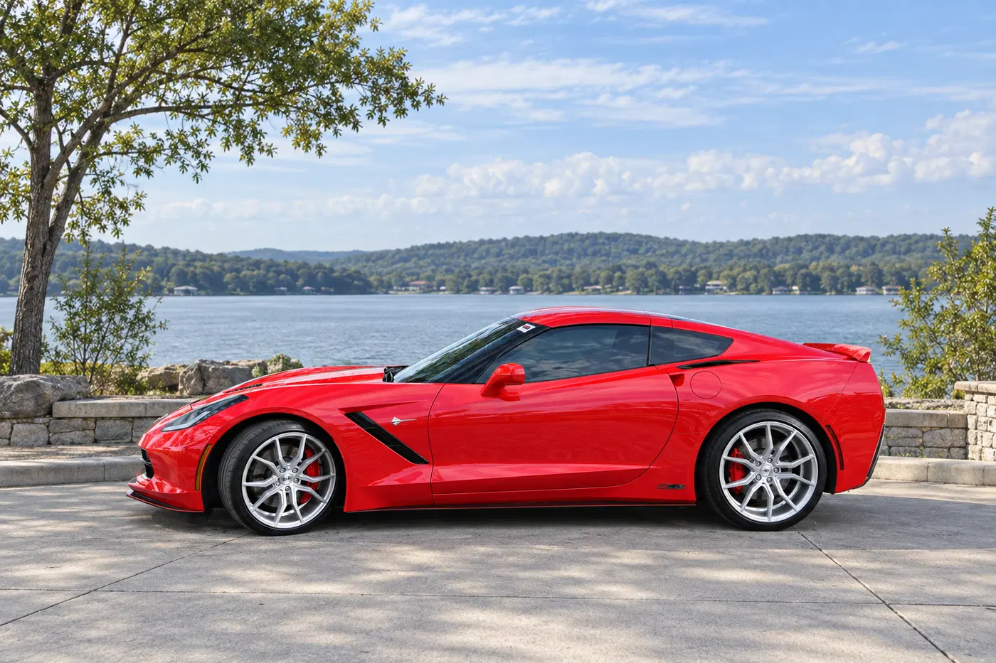 AI-generated view of a 2014 Chevrolet Corvette Stingray Z51 with XO Verona wheels