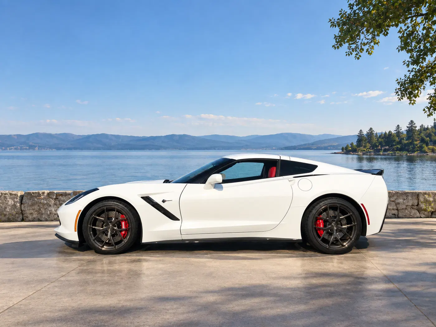 AI-generated view of a 2017 Chevrolet Corvette Stingray 2LT with BC Forged RZ21 wheels