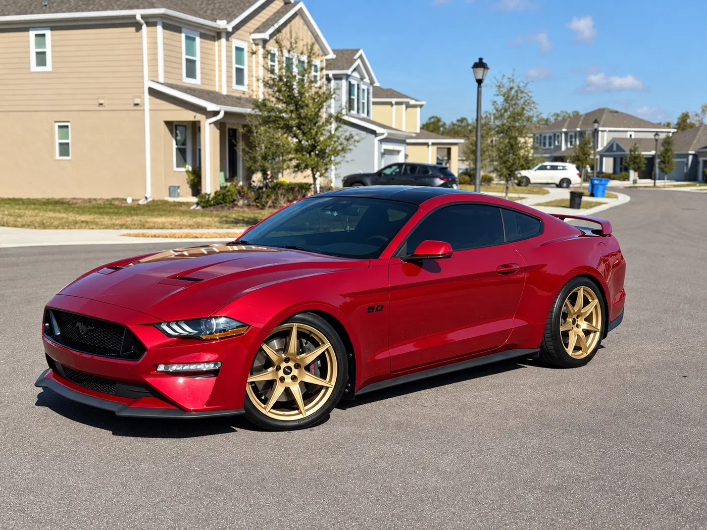 AI-generated view of a 2021 Ford Mustang GT Premium PP1 with SVE CFX wheels