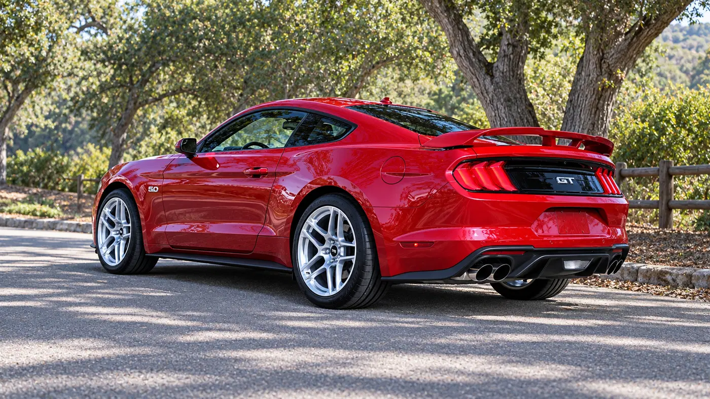 AI-generated view of a 2020 Ford Mustang GT PP1 with SVE X500 wheels