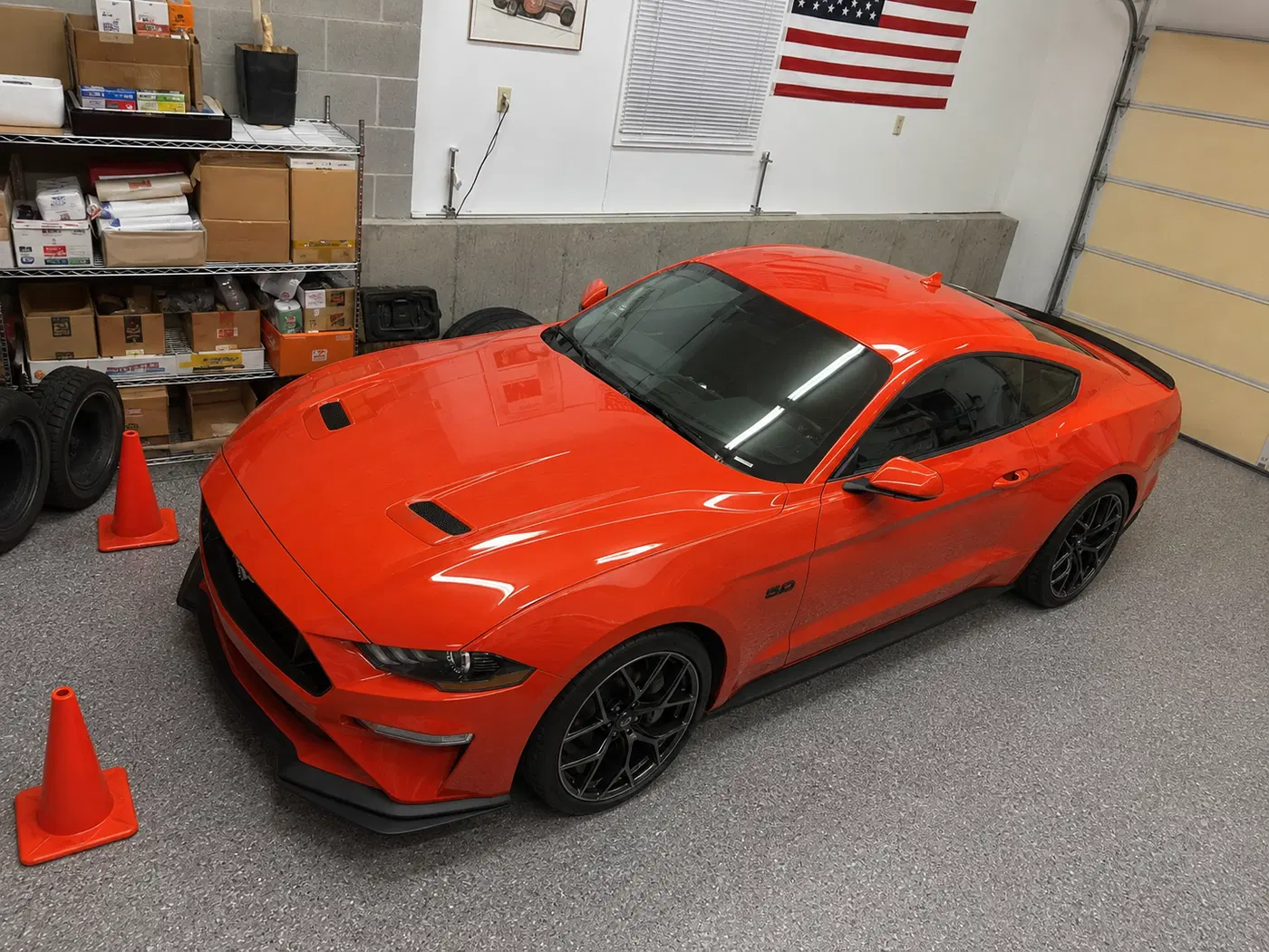 AI-generated view of a 2020 Ford Mustang GT PP2 with Ford Performance PP2 wheels
