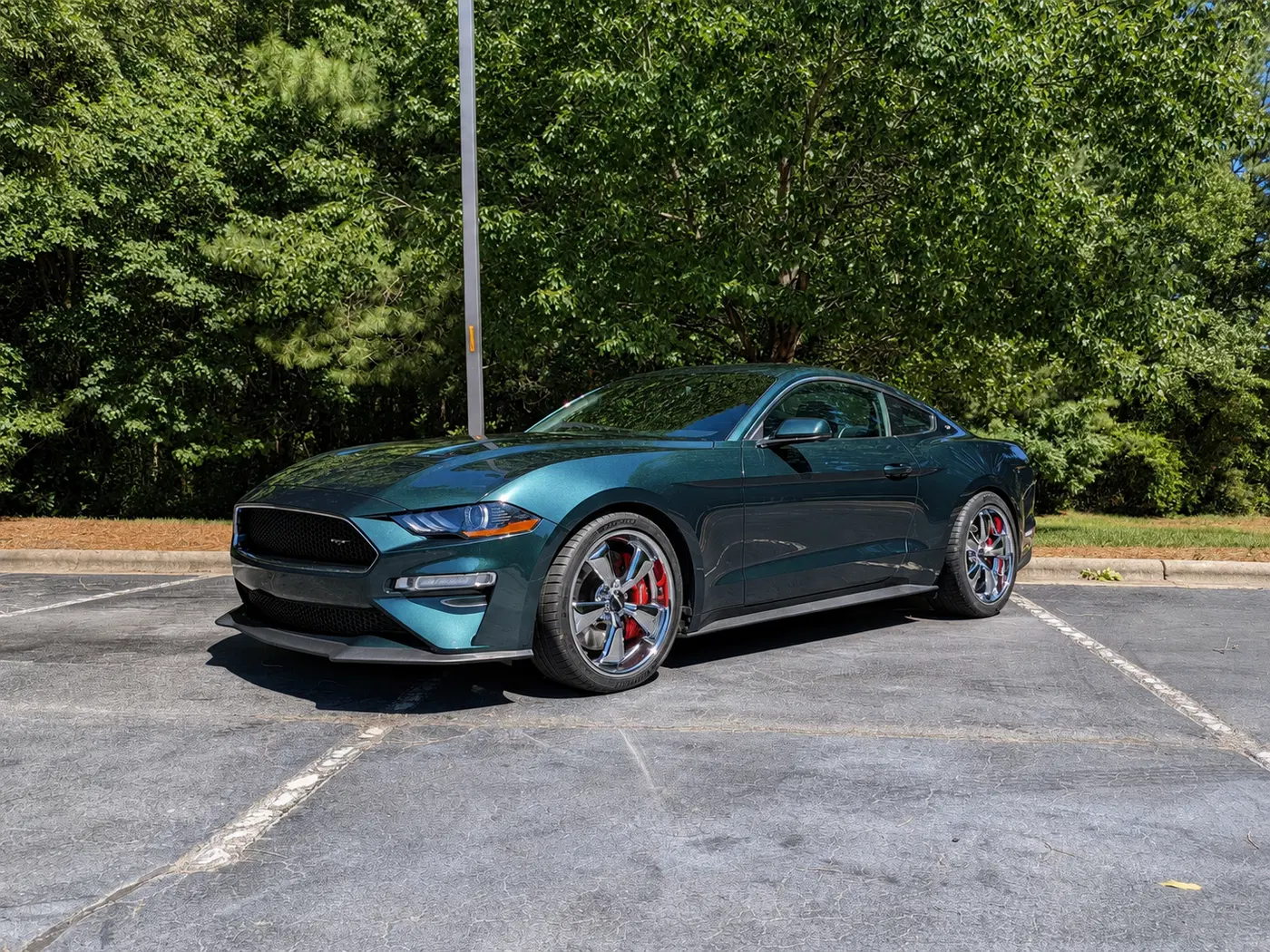 AI-generated view of a 2019 Ford Mustang Bullitt with Cragar 617 Modern Muscle wheels