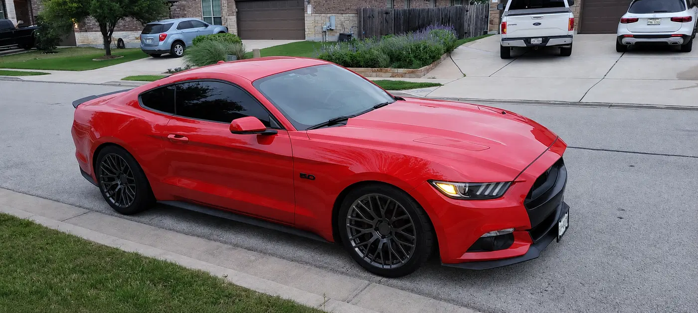 AI-generated view of a 2015 Ford Mustang GT Roush SC with Vors PP1 replicas wheels