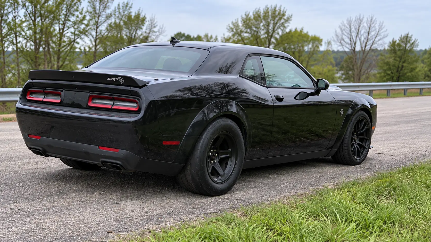 AI-generated view of a 2019 Dodge Challenger SRT Hellcat Redeye with Dodge OEM Demon wheels