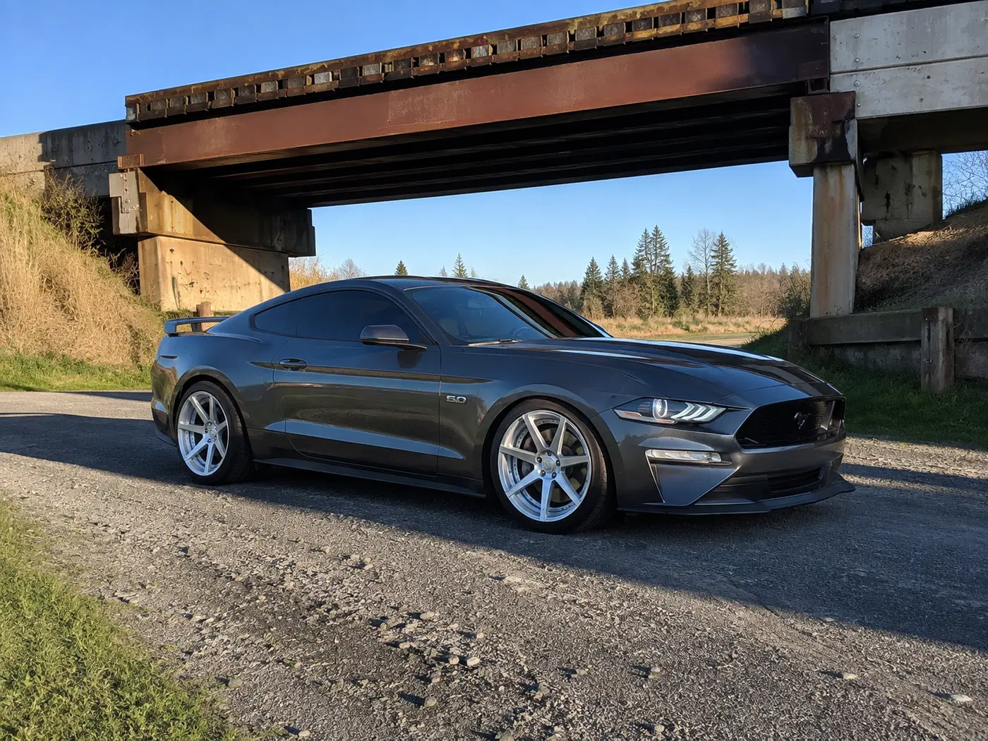 AI-generated view of a 2018 Ford Mustang GT PP1 with Vertini Dynasty wheels