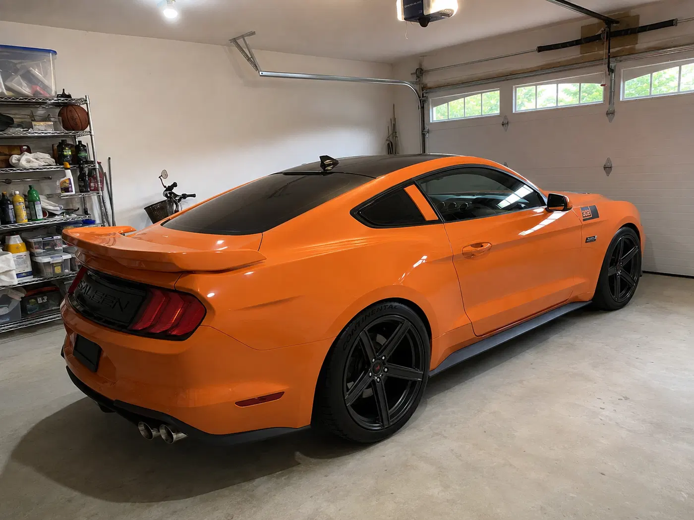 AI-generated view of a 2020 Ford Saleen Mustang S302 White Label with Saleen N/A wheels