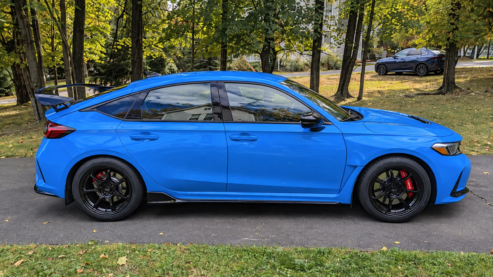 AI-generated view of a 2025 Honda Civic Type R with Enkei TS-7 wheels