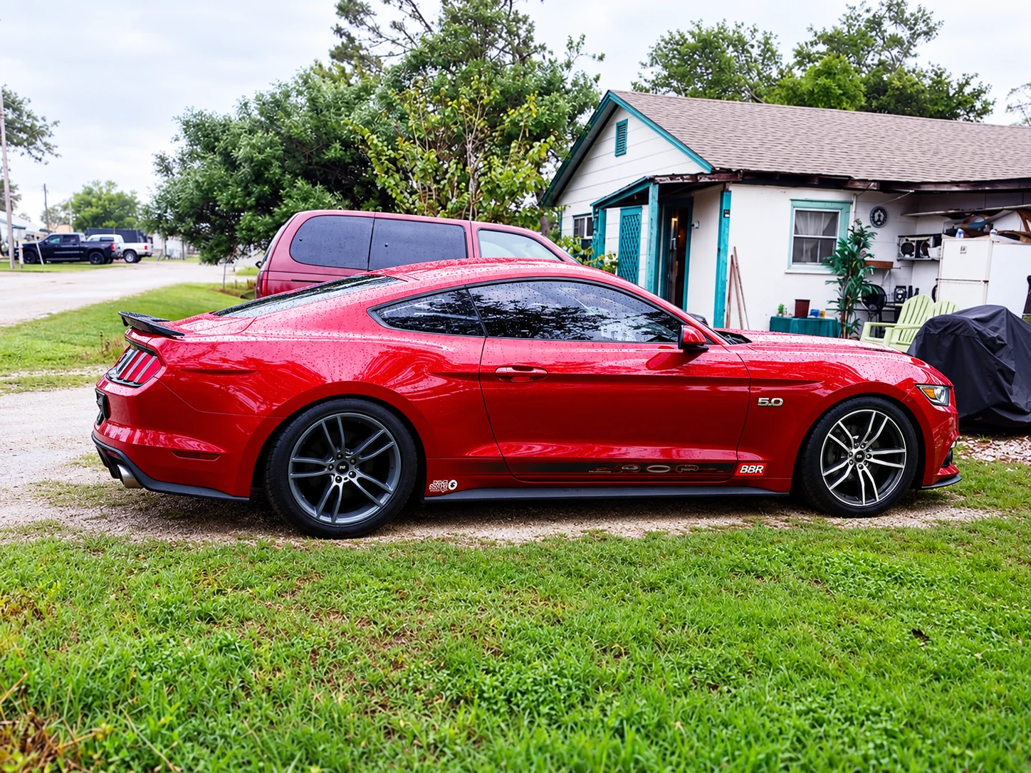 AI-generated view of a 2016 Ford Mustang GT with SVE GT7 wheels