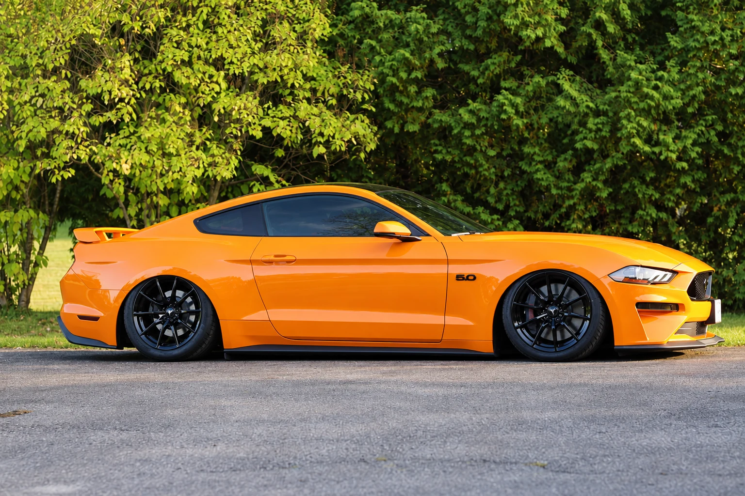 AI-generated view of a 2018 Ford Mustang GT Premium PP1 with MRR Design M350 wheels