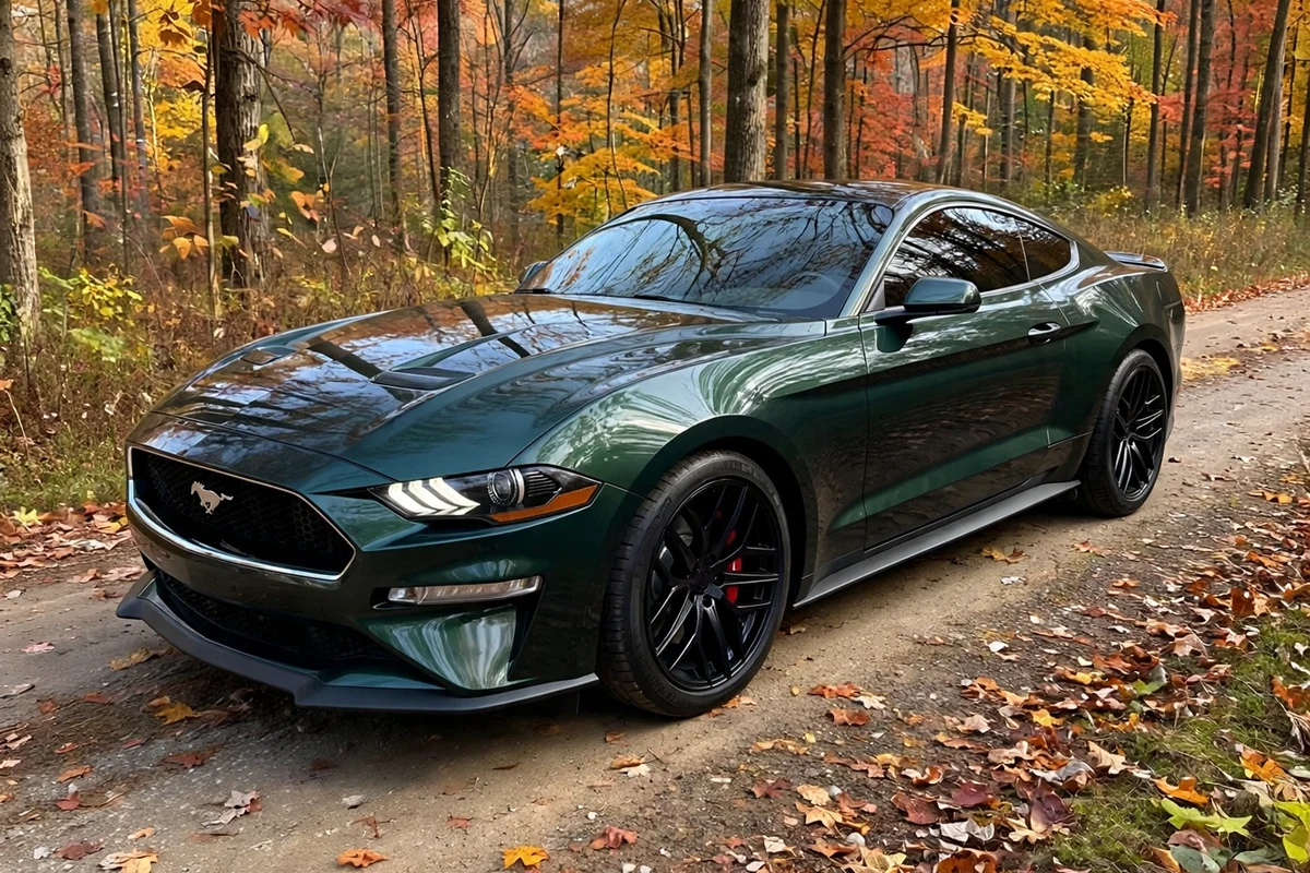 AI-generated view of 2019 Ford Mustang Bullitt on Steeda Trident