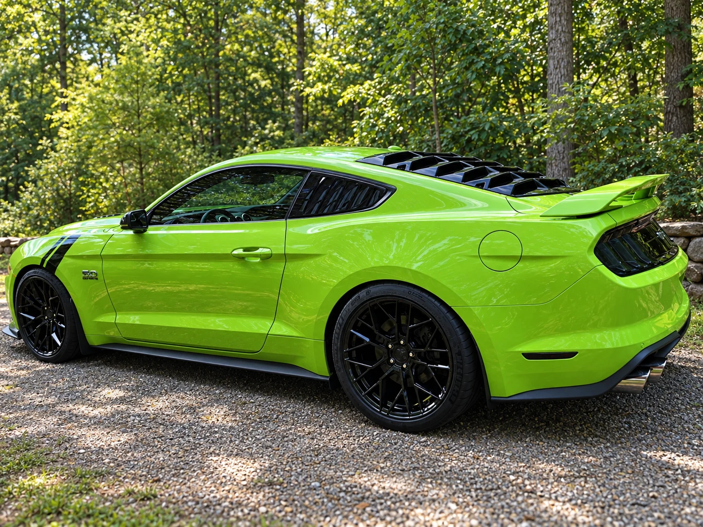 AI-generated view of a 2020 Ford Mustang GT PP1 with Variant Radon wheels