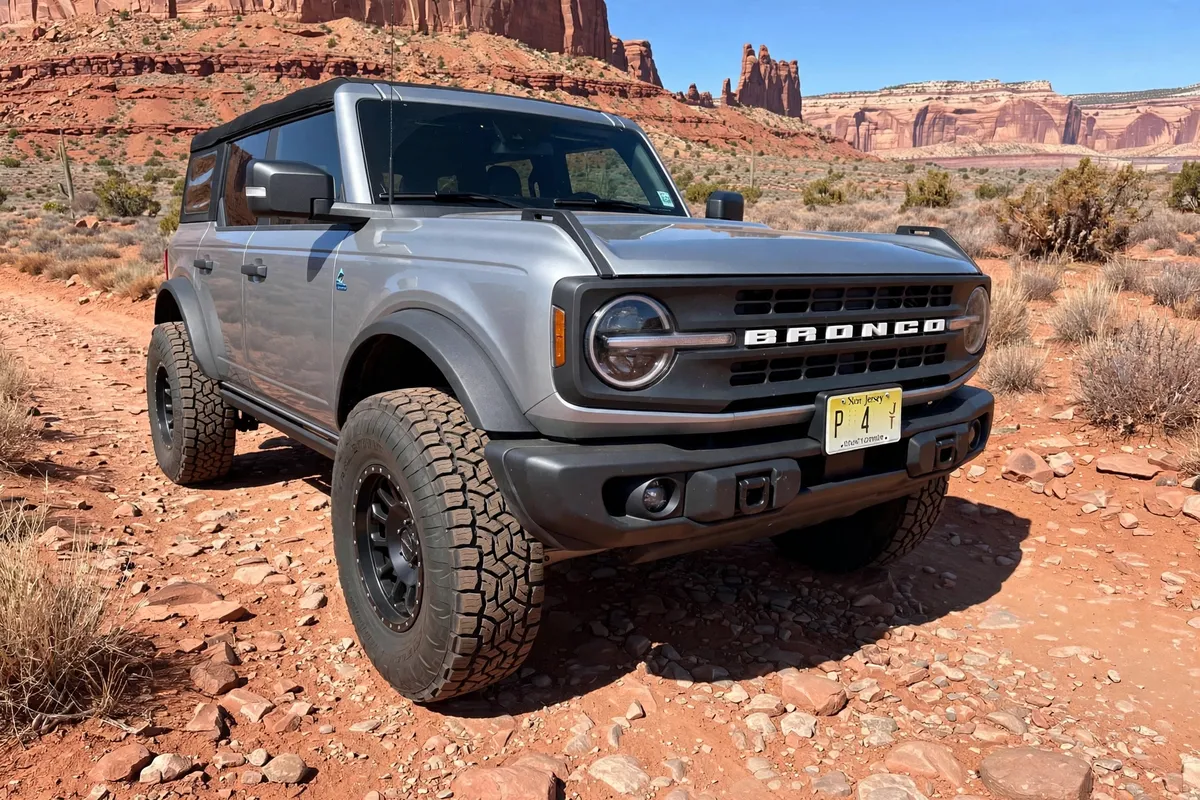 AI-generated view of a 2023 Ford Bronco Black Diamond with Pro Comp Rockwell wheels