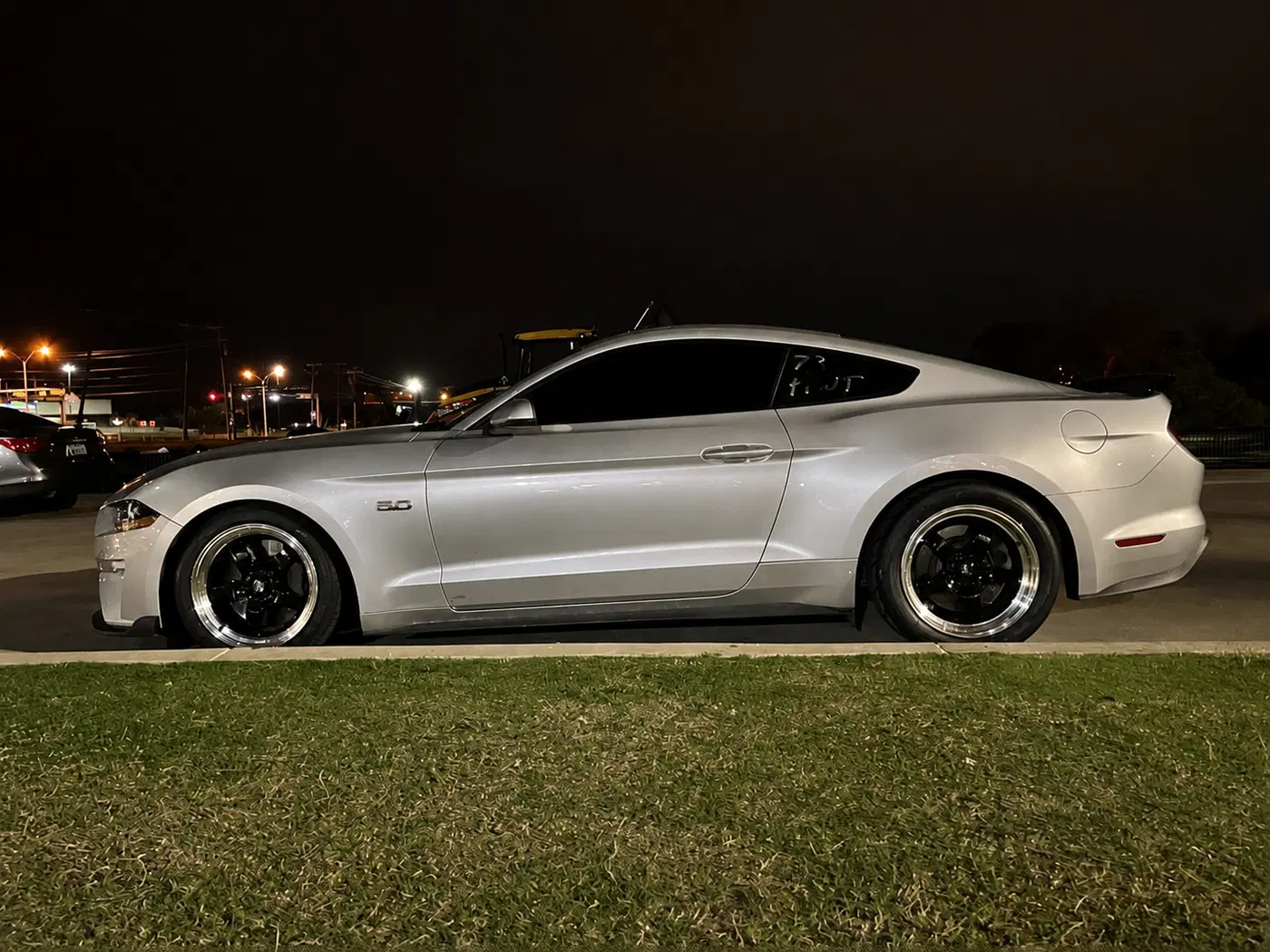 AI-generated view of a 2019 Ford Mustang GT with Forgestar D5s wheels