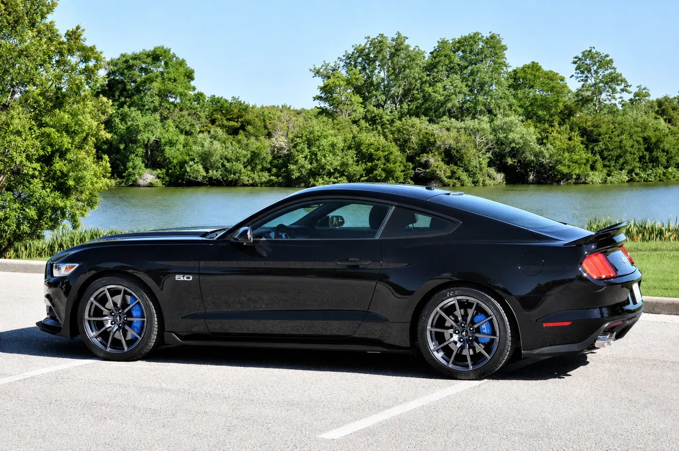 AI-generated view of a 2017 Ford Mustang GT with MMR M350 wheels