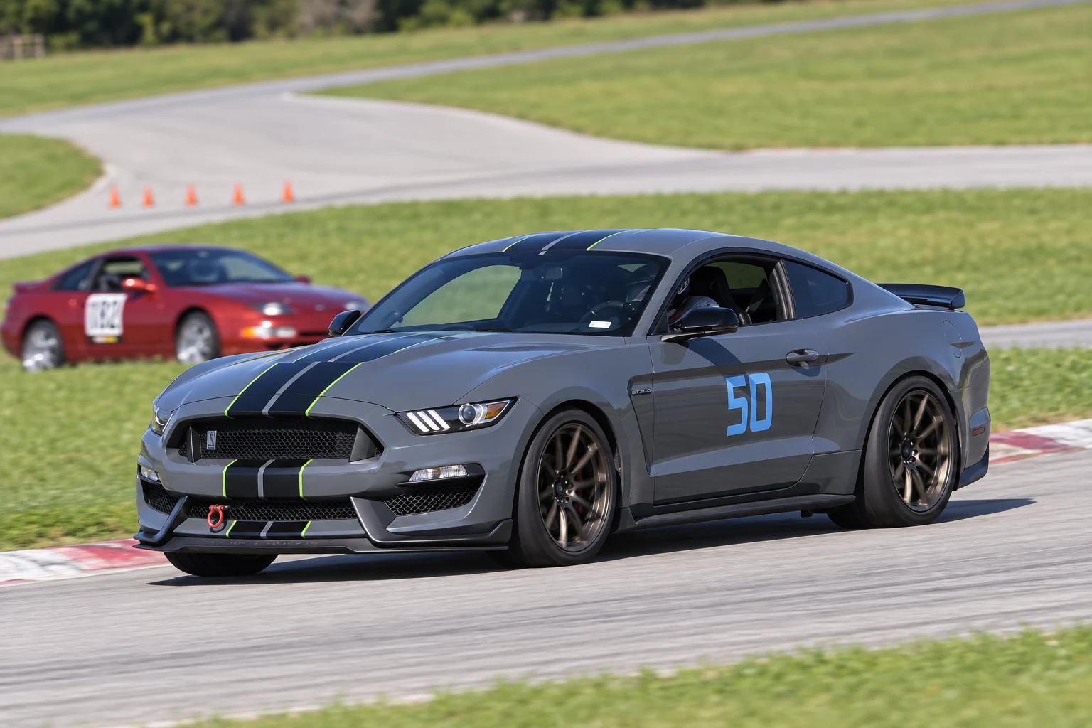 AI-generated view of a 2017 Ford Shelby GT350R with Signature Wheel Forged Model not stated wheels