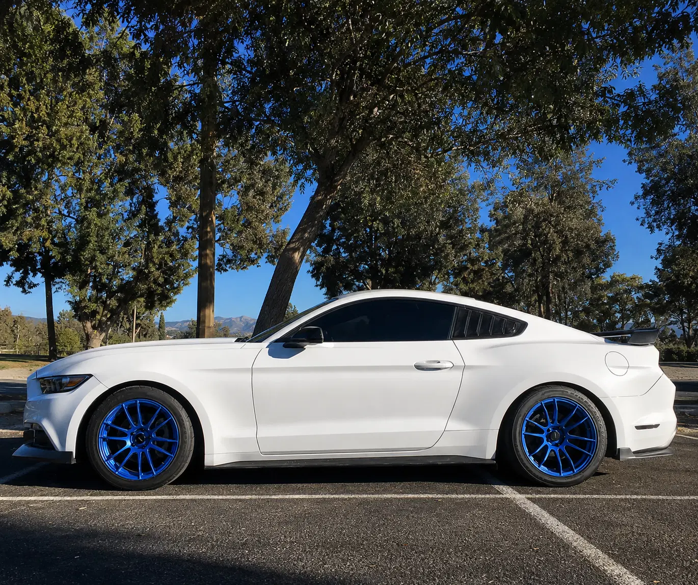 AI-generated view of a 2016 Ford Mustang 3.7 with Avid AV20 wheels