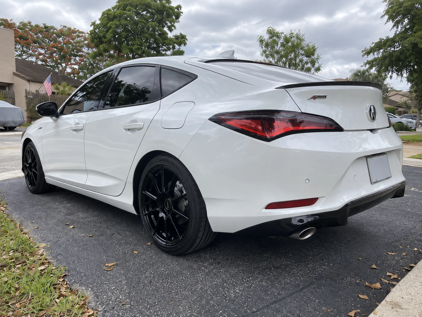 AI-generated view of a 2017 Honda Civic Sport Hatchback with Enkei TS10 wheels