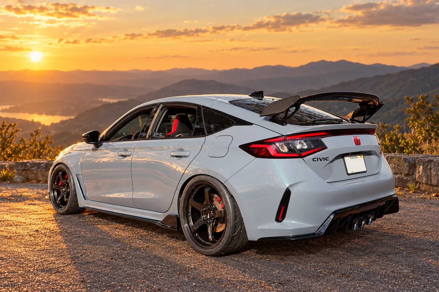 AI-generated view of 2023 Honda Civic Type R on Advan Racing GT Beyond