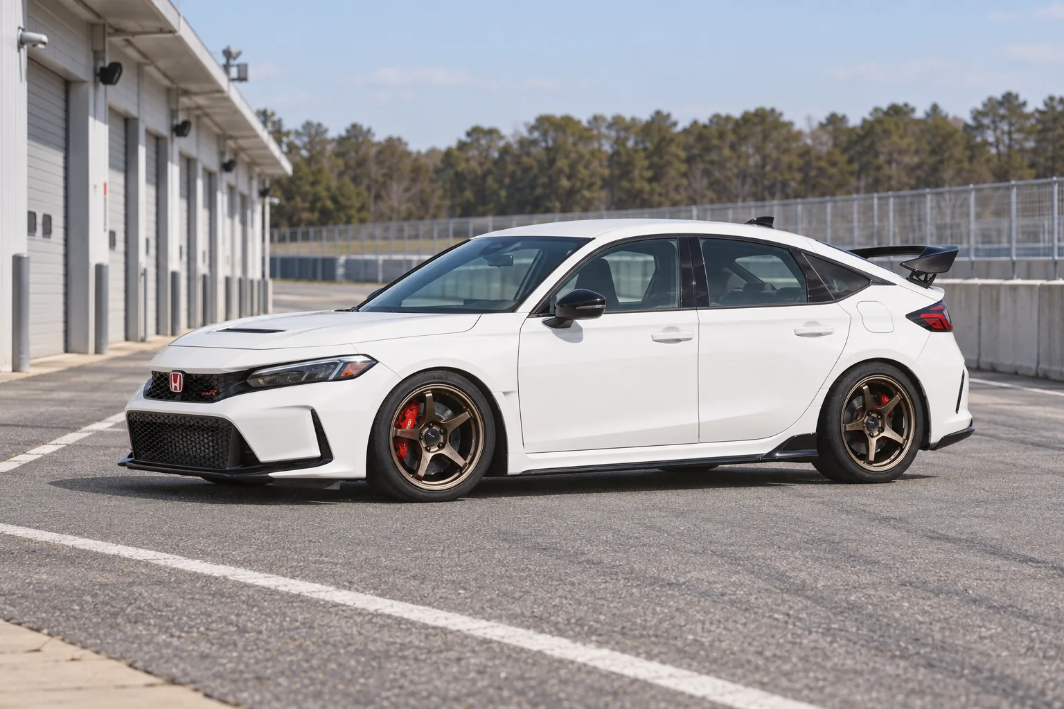 AI-generated view of 2024 Honda Civic Type R on Enkei TS-5