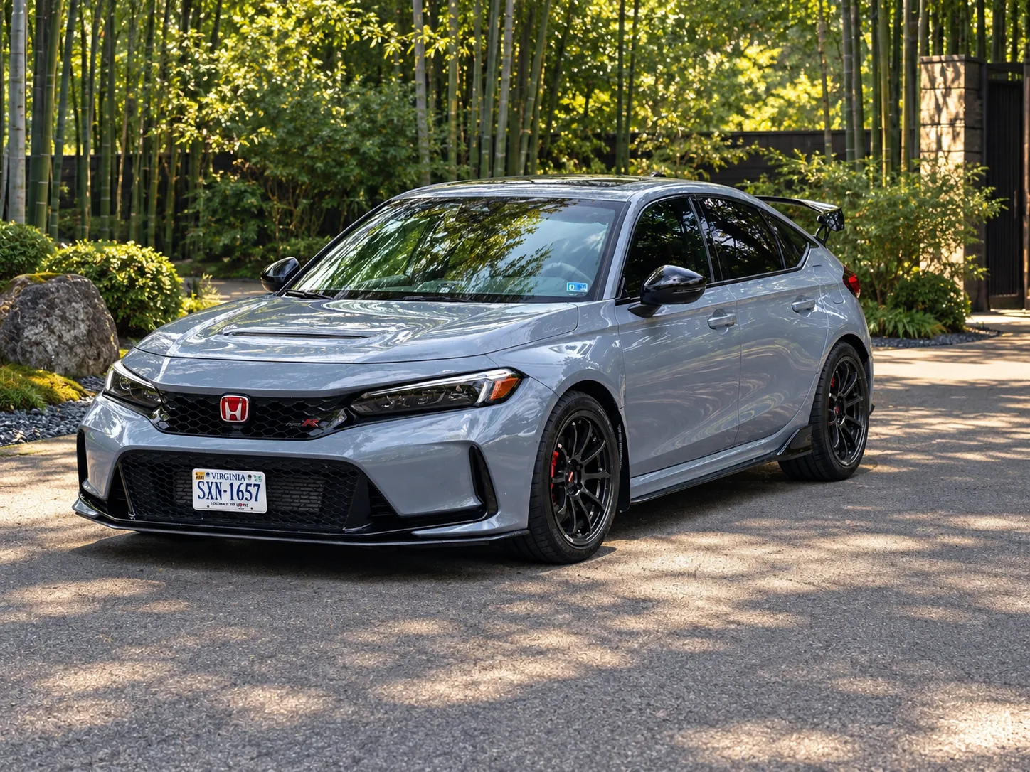 AI-generated view of a 2025 Honda Civic Type R with Gram Lights 57NR wheels
