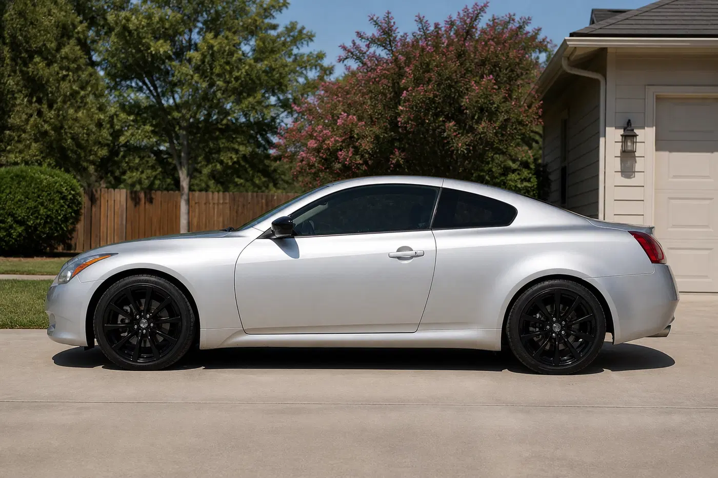 AI-generated view of a 2008 Infiniti G37 Journey with Infiniti OEM wheels