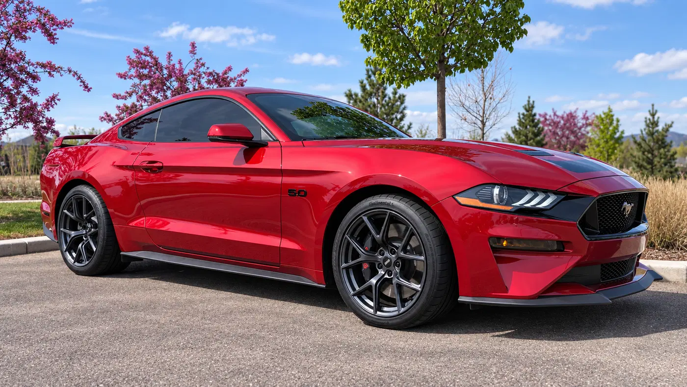 AI-generated view of a 2020 Ford Mustang GT PP1 with SVE SP2 wheels