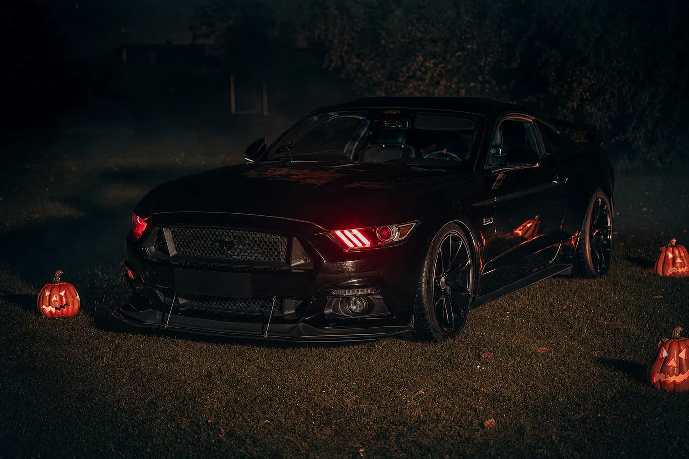 AI-generated view of a 2017 Ford Mustang Euro-Spec GT with Niche Misano wheels