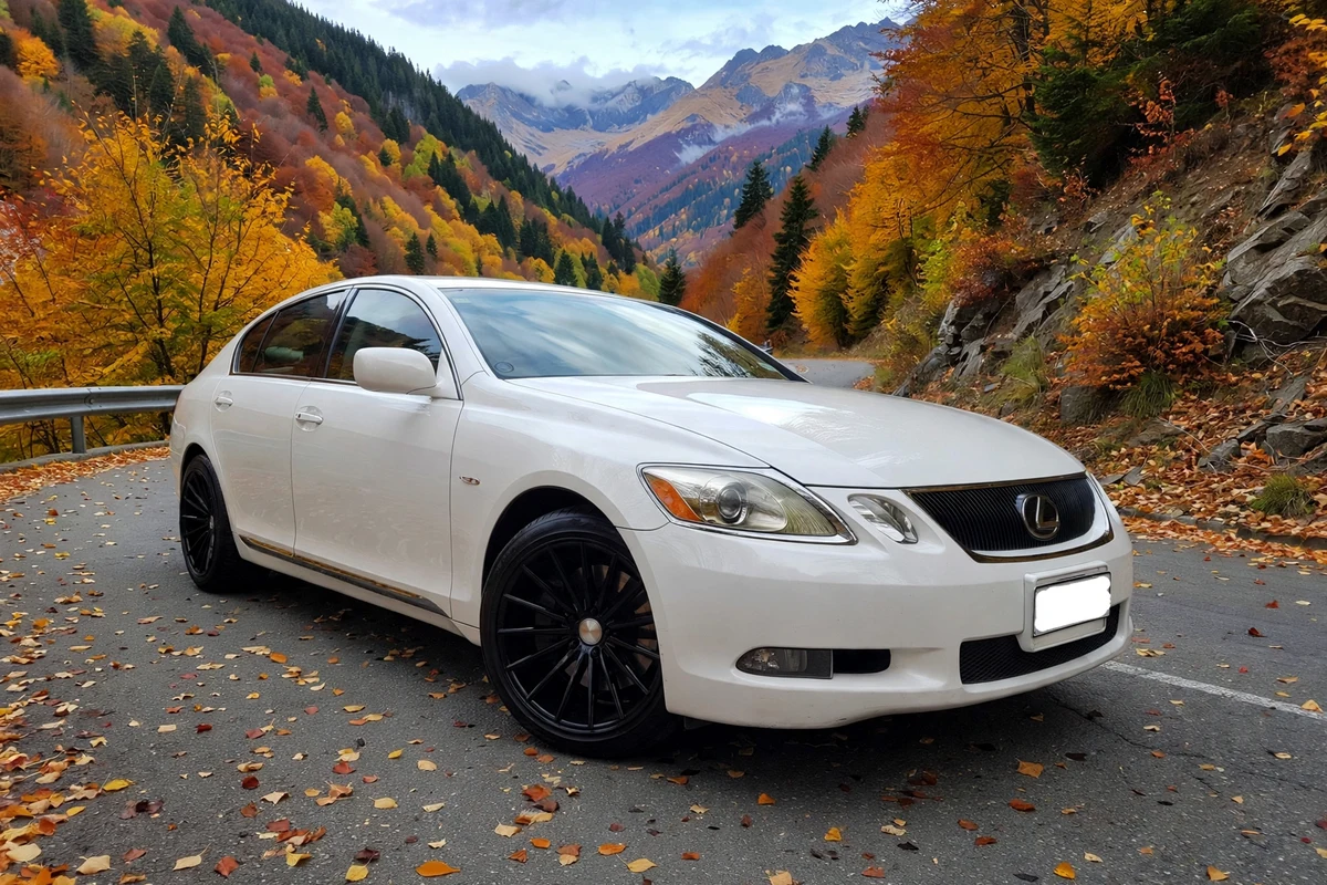 AI-generated view of a 2005 Lexus GS430 with Vossen N/A wheels