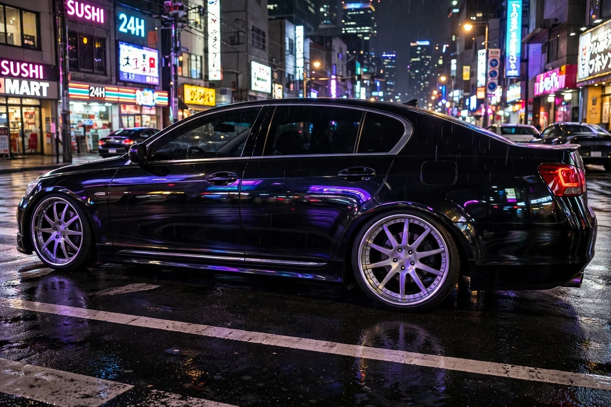 AI-generated view of a 2006 Lexus GS with VIP Modular N/A wheels