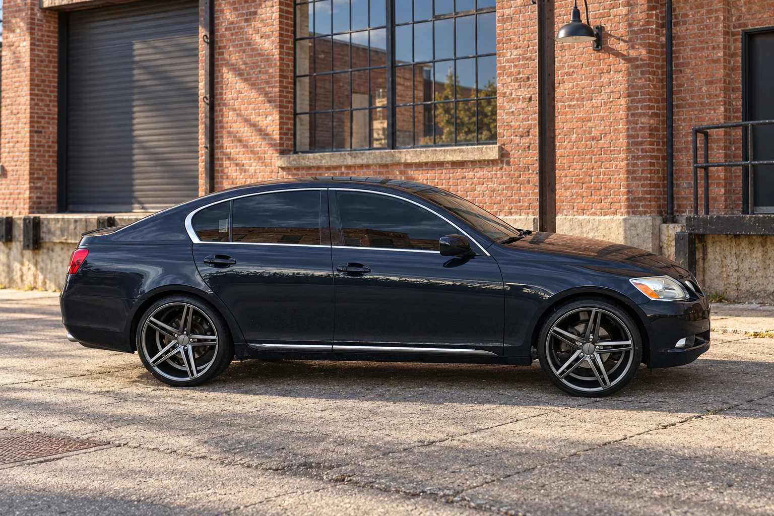 AI-generated view of a 2006 Lexus GS300 RWD with Vossen CV5 wheels