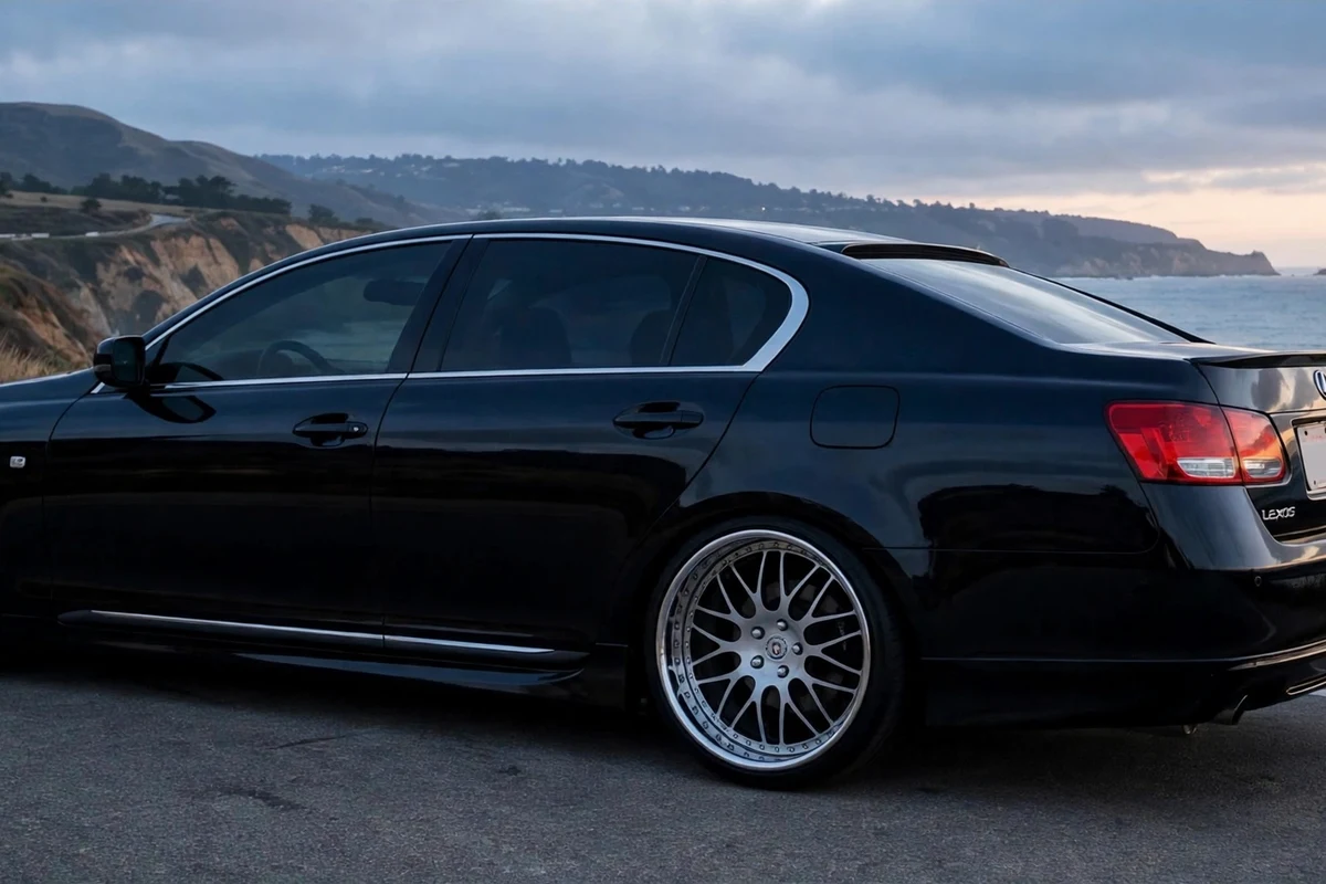 AI-generated view of a 2006 Lexus GS 300 with HRE 540R wheels