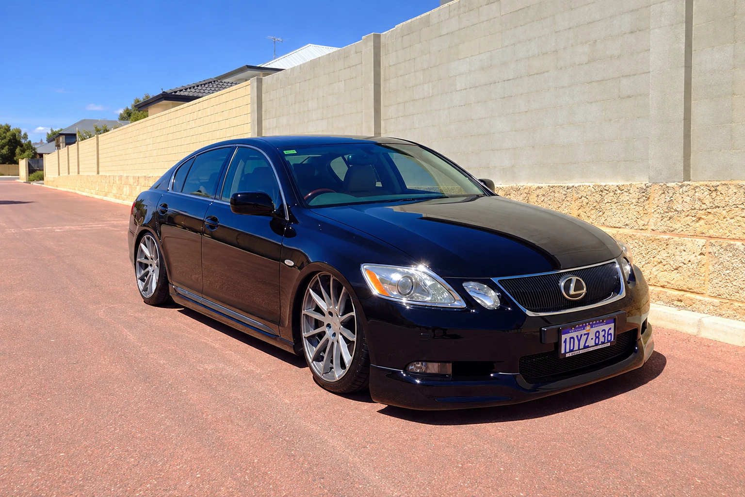 AI-generated view of a 2006 Lexus GS300 with Concavo CW-12 wheels