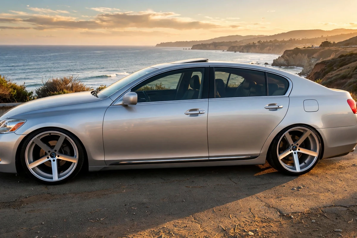 AI-generated view of a 2006 Lexus GS300 with Rohana RC22 wheels