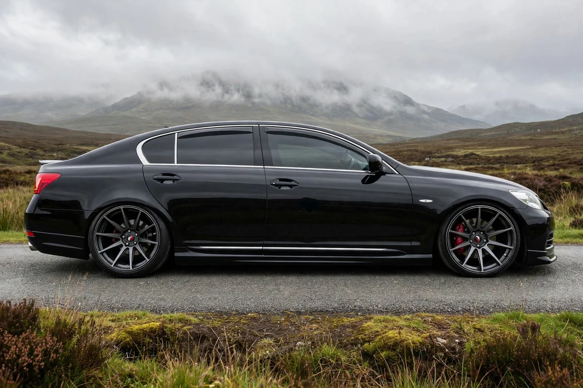 AI-generated view of a 2006 Lexus GS430 with JR JR11 wheels