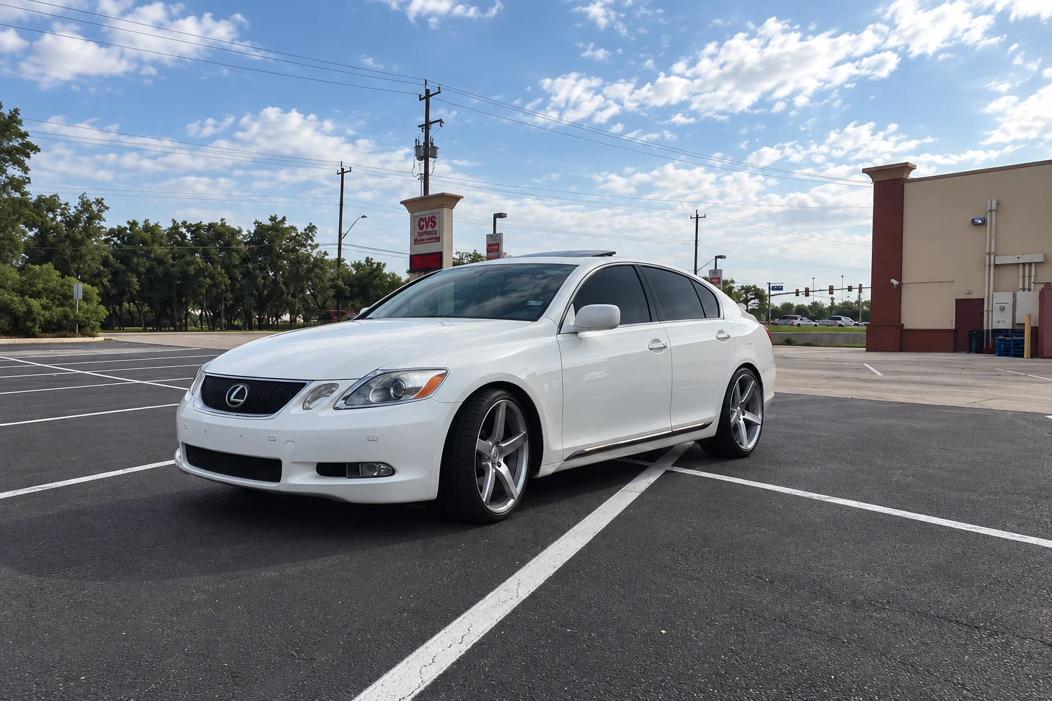 AI-generated view of a 2006 Lexus GS430 with Niche Milan wheels