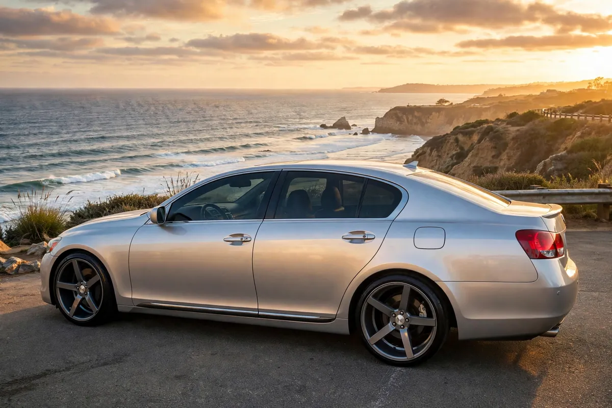 AI-generated view of 2007 Lexus GS350 AWD on Vossen CV3