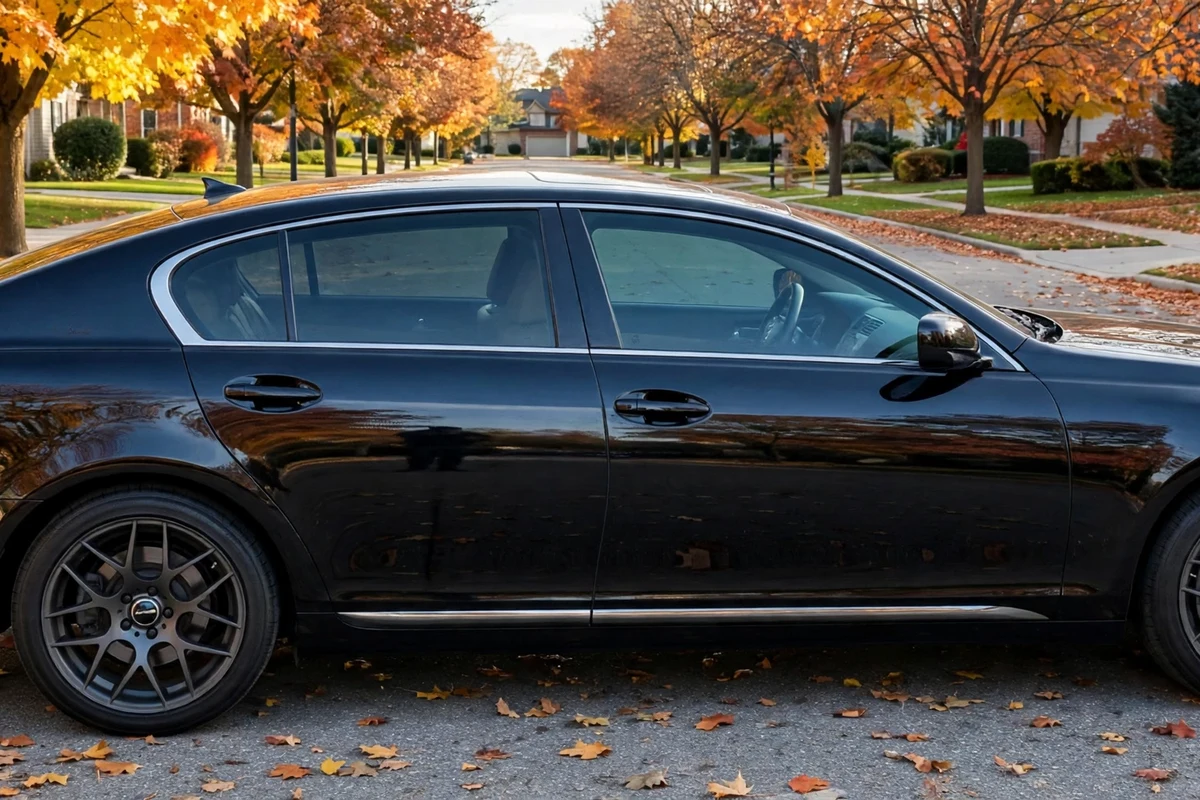 AI-generated view of a 2007 Lexus GS350 with Avant Garde M310 wheels