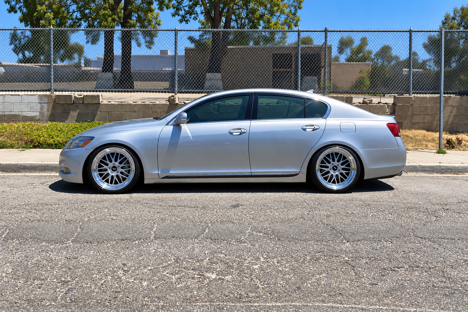 AI-generated view of a 2007 Lexus GS450h with JR JR23 wheels