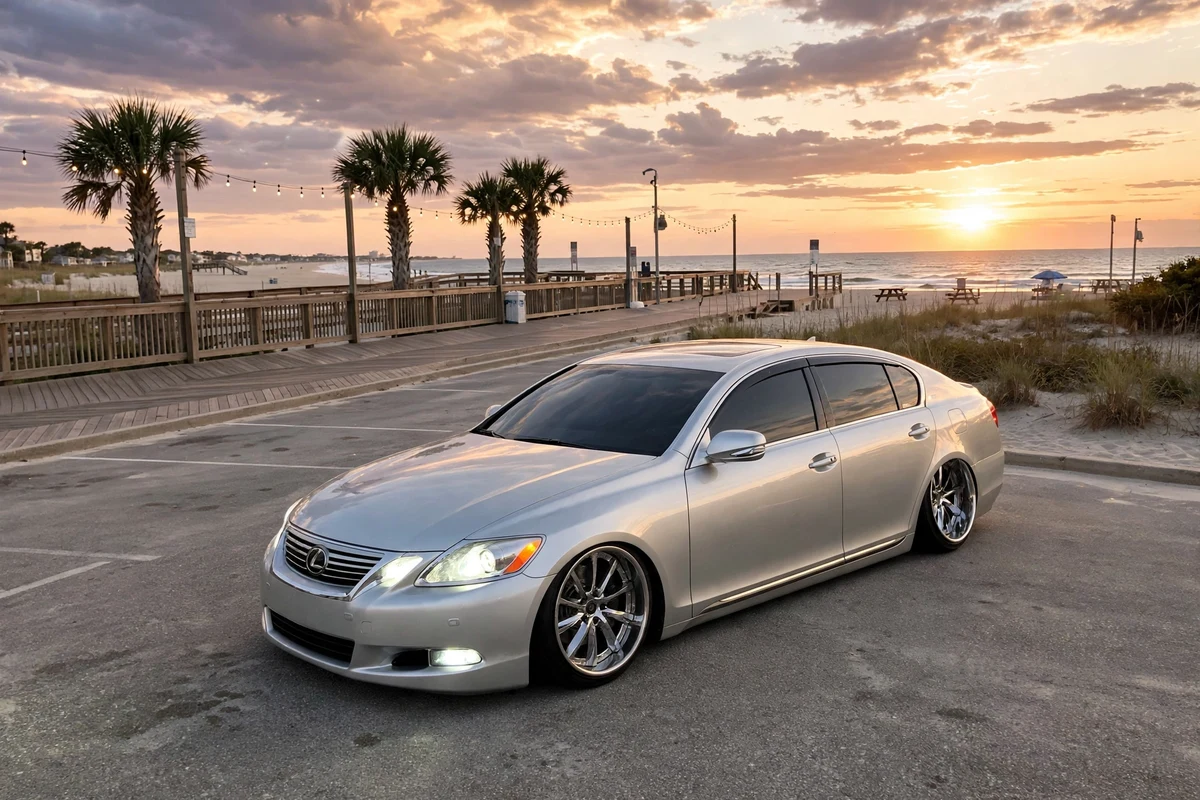 AI-generated view of 2008 Lexus GS350 AWD on Weds Kranze Vishunu