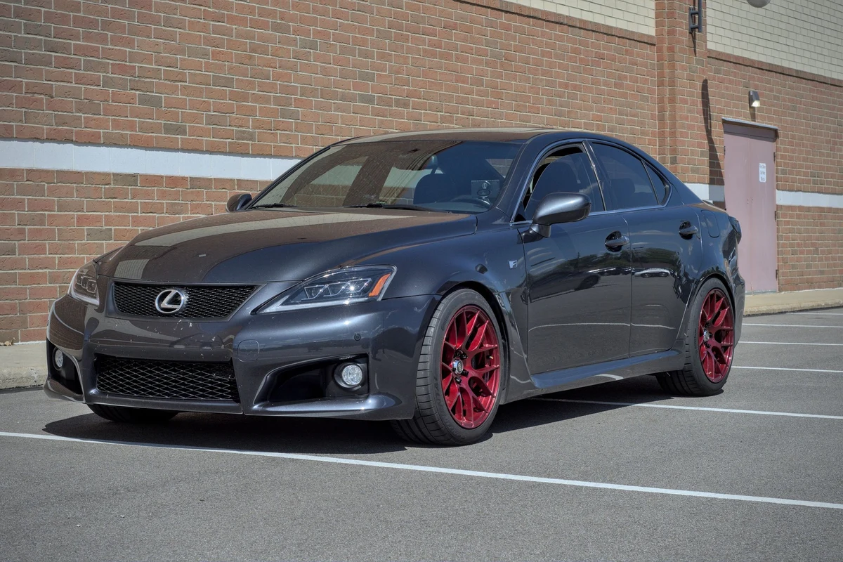 AI-generated view of 2008 Lexus IS-F on Enkei Raijin