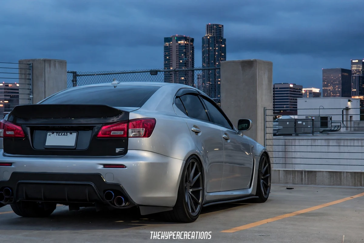 AI-generated view of 2008 Lexus IS-F on Vossen CVT