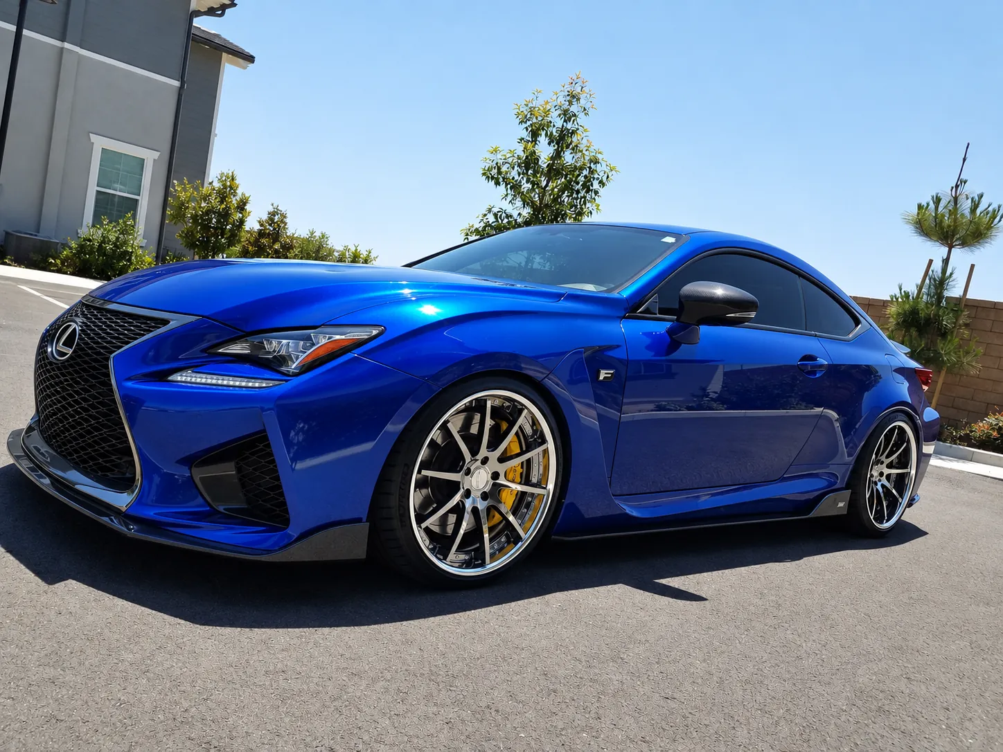AI-generated view of a 2015 Lexus RC F with SSR CV01 wheels
