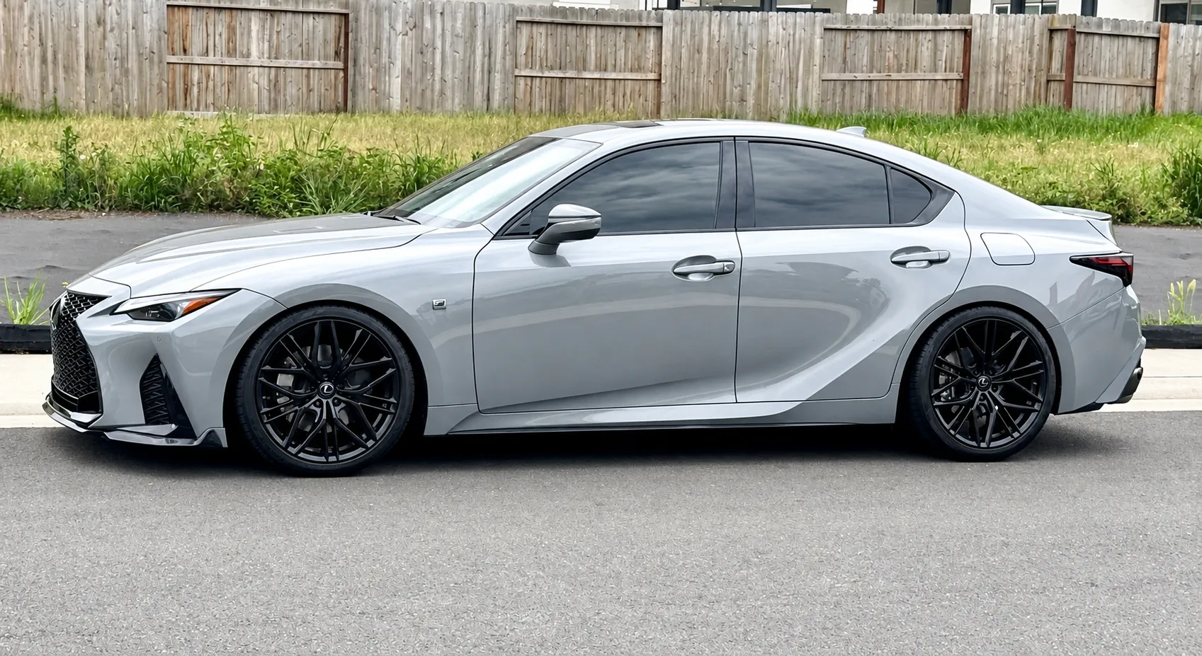 AI-generated view of a 2022 Lexus IS350 F Sport AWD with Lexus Factory F Sport wheels