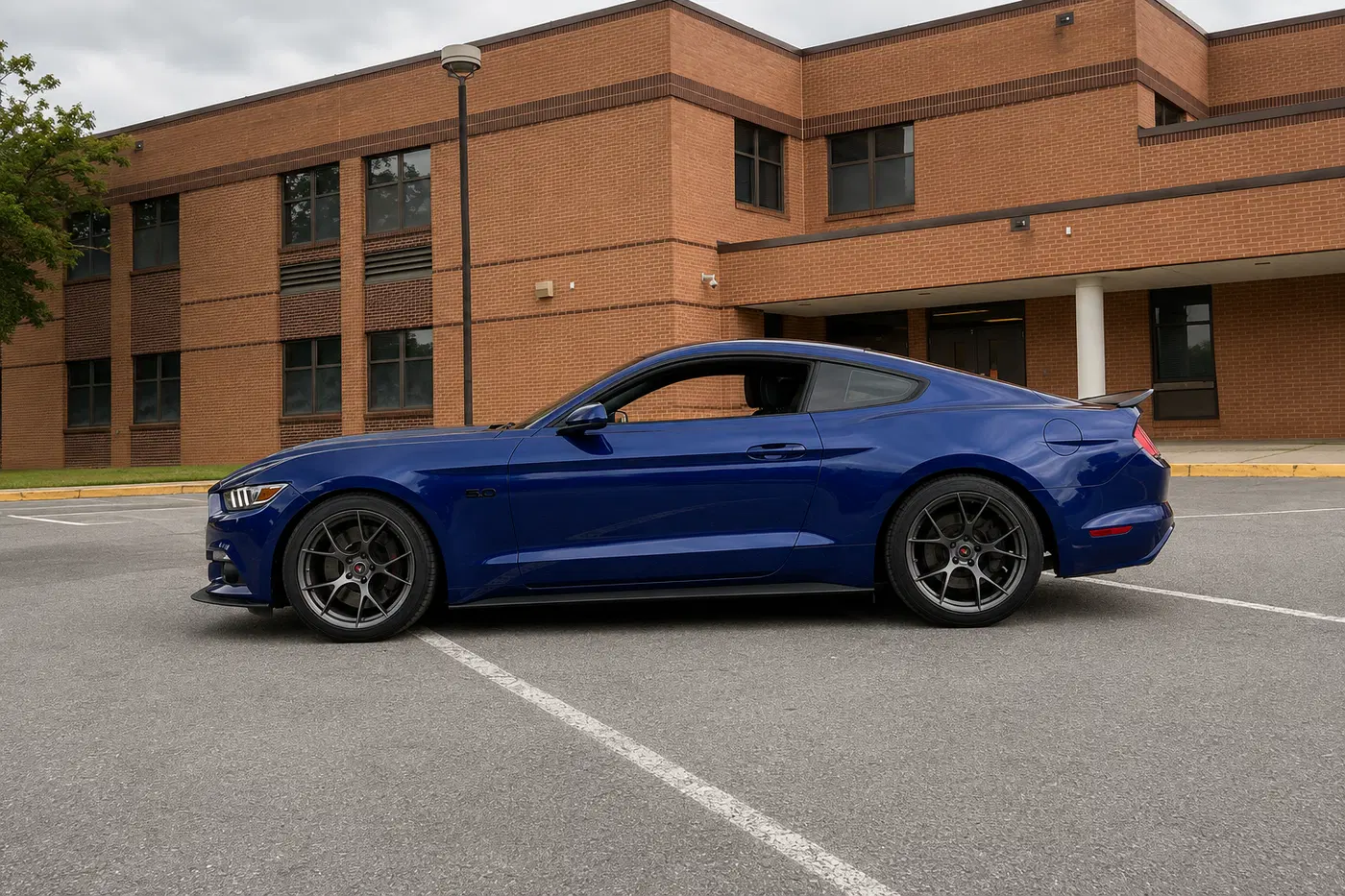 AI-generated view of a 2015 Ford Mustang GT PP with Project6GR TEN wheels