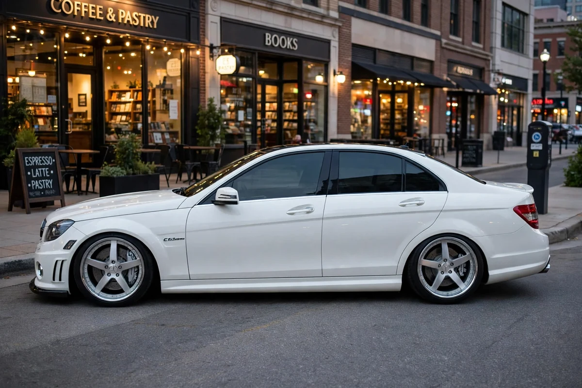 AI-generated view of 2010 Mercedes-Benz C63 AMG on HRE N/A