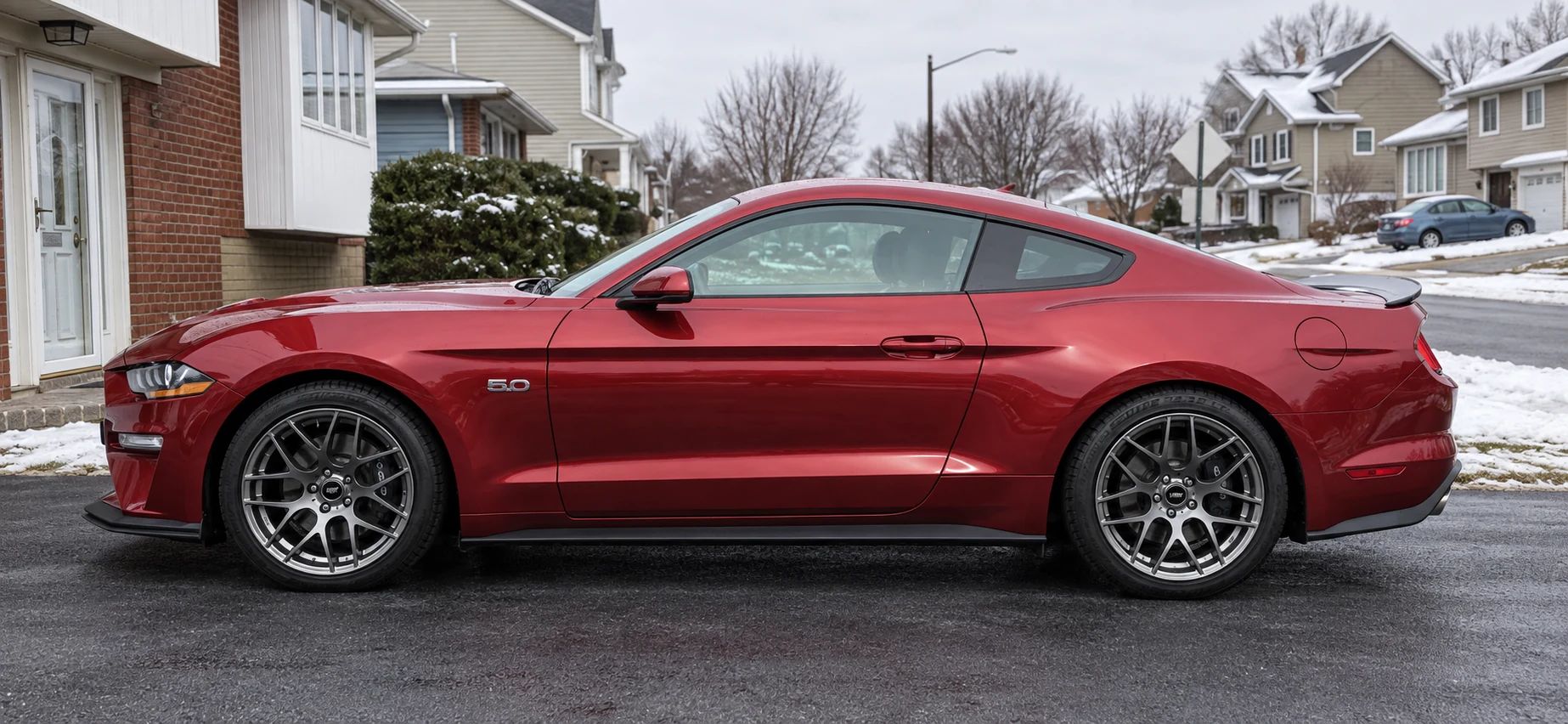 AI-generated view of a 2019 Ford Mustang GT PP2 with VMR V710 wheels